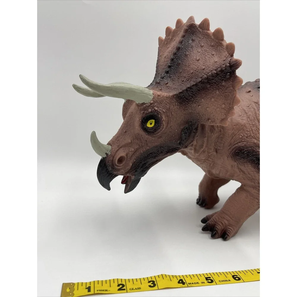 Triceratops Dinosaur Electronic Toy with Sounds Squeezable Rubber 20